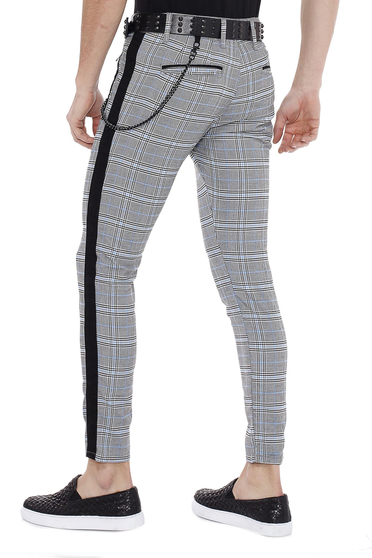 Pantalones de tela para hombres CD518 con un patrón de caroma
