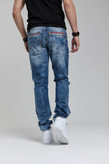 CD520 Jeans tubulaire pour hommes look usé
