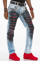 Jeans delgados de hombres de hombres CD526 en un aspecto de uso casual