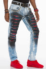 Jeans delgados de hombres de hombres CD526 en un aspecto de uso casual