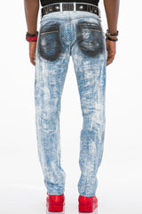 Jeans delgados de hombres de hombres CD526 en un aspecto de uso casual