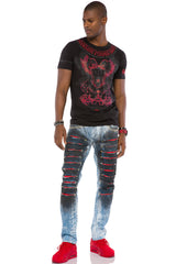 Jeans delgados de hombres de hombres CD526 en un aspecto de uso casual