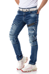 CD555 Jeans Slim-Fit Desgastados para Hombre