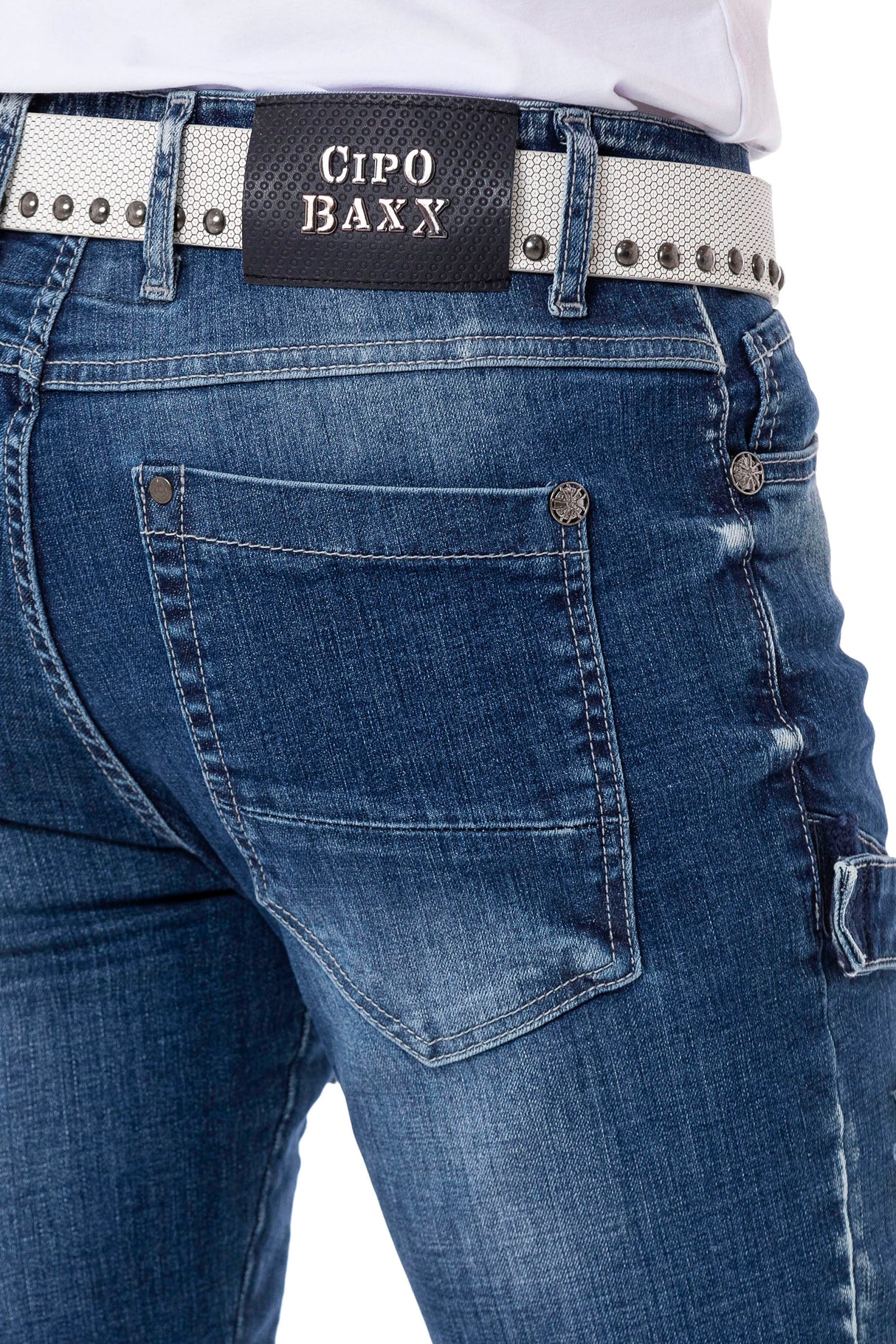 CD555 Jeans Slim-Fit Desgastados para Hombre
