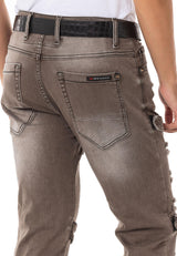 CD555 Jeans Slim-Fit Desgastados para Hombre