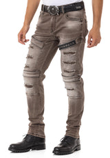 CD555 Jeans Slim-Fit Desgastados para Hombre