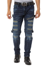 CD555 Jeans Slim-Fit Desgastados para Hombre