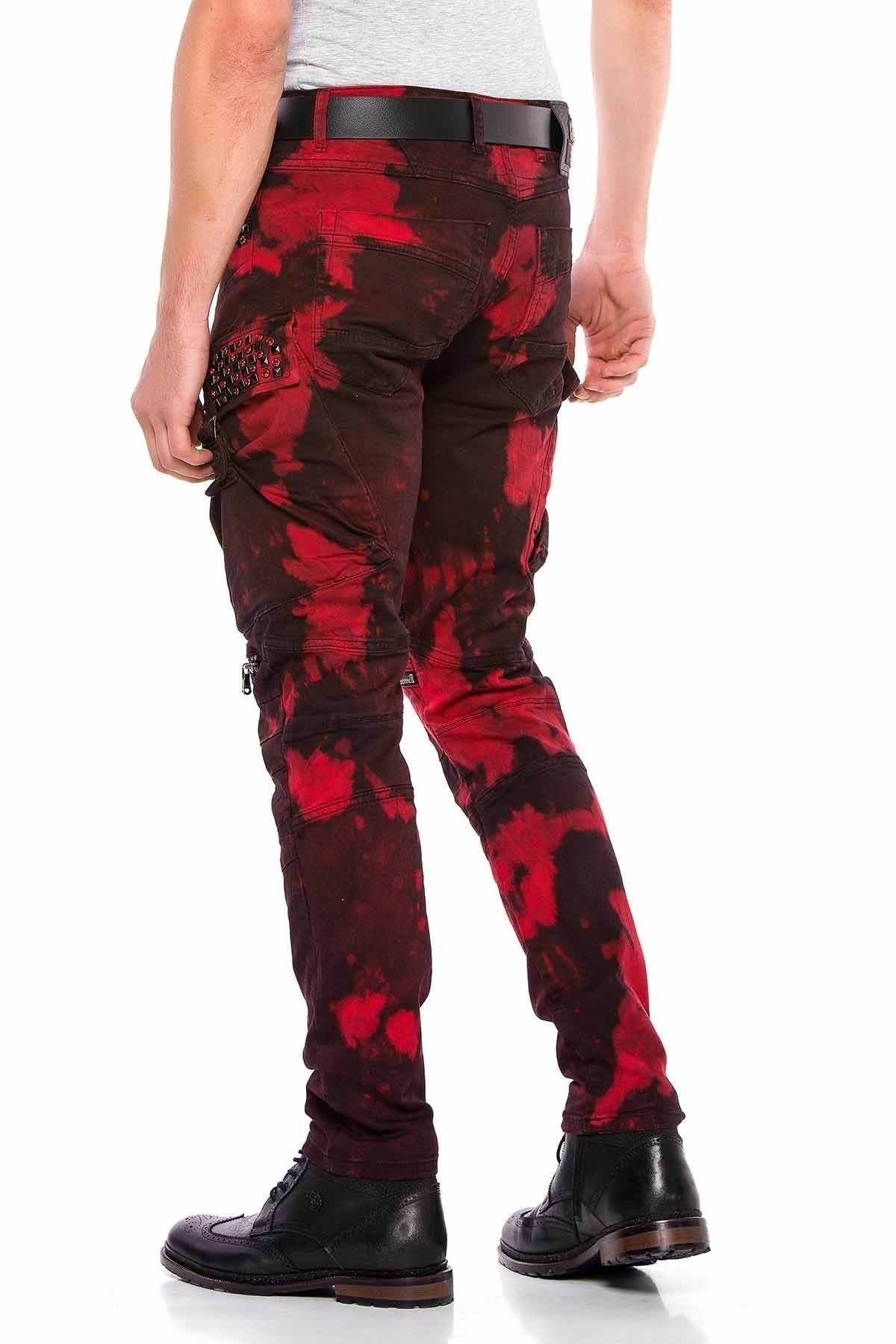 CD558 Comfortabele Heren Jeans in Biker-Design 