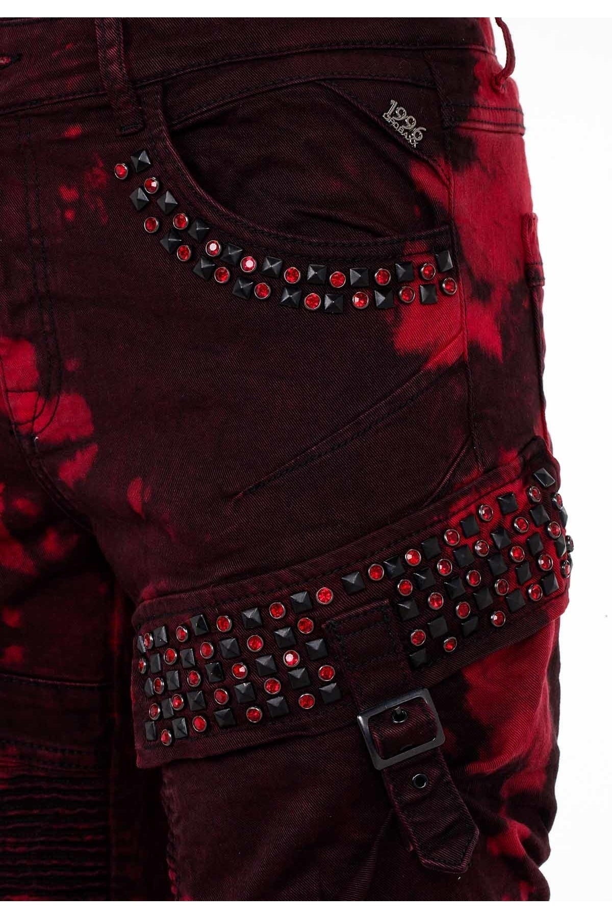CD558 Comfortabele Heren Jeans in Biker-Design 