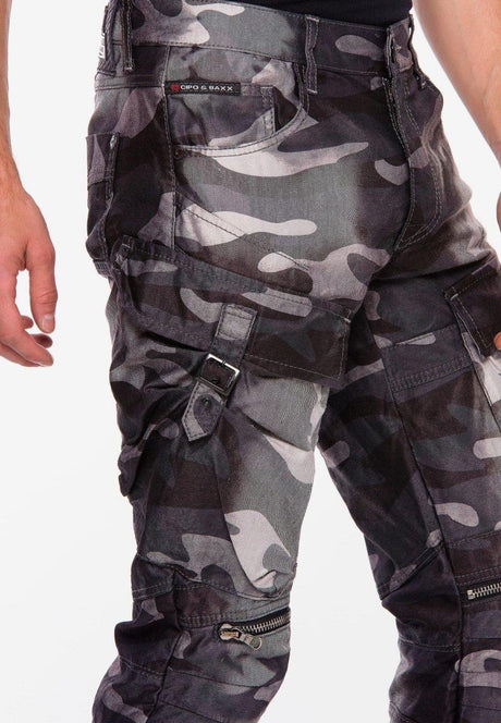 CD560 Men Cargo Pants met zijzakken in regelmatige fit