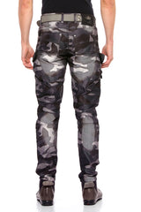 CD560 Pantalon de chargement des hommes avec des poches latérales en ajustement régulier