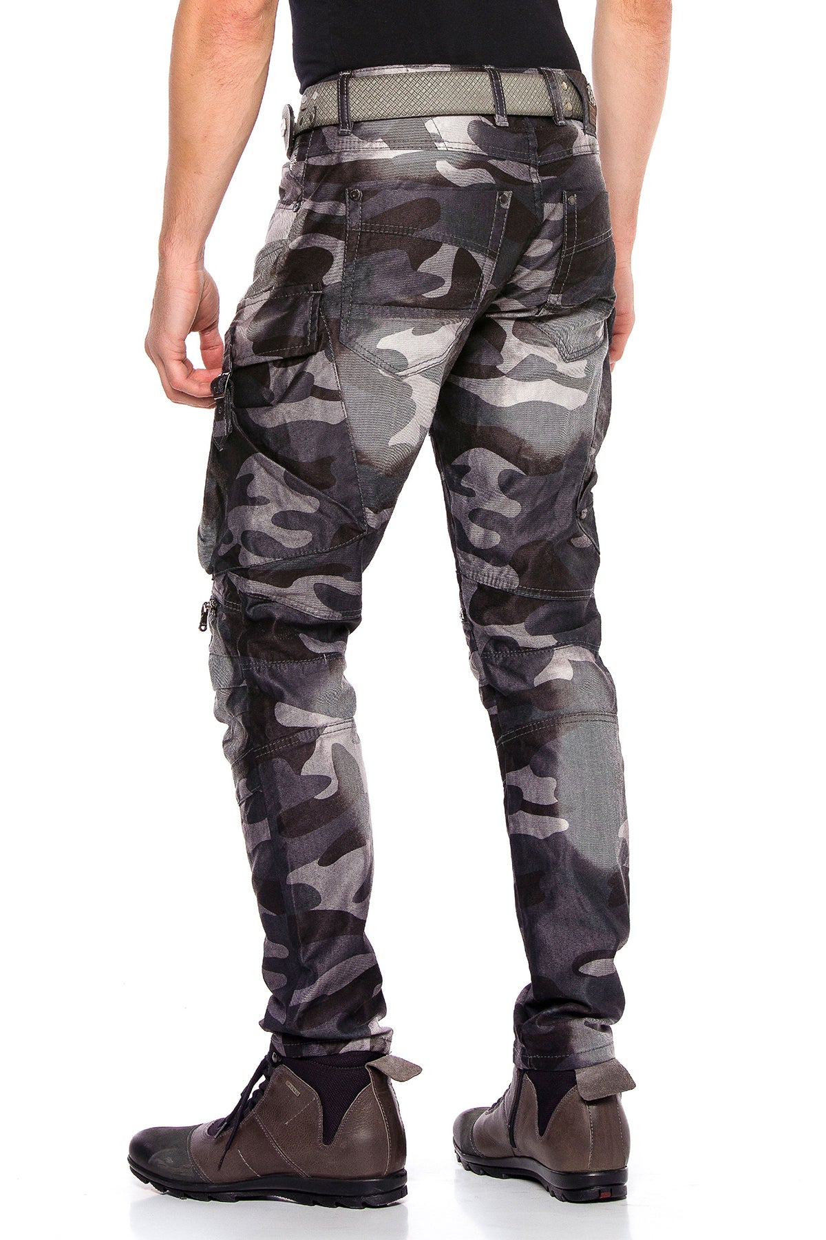 CD560 Pantalon de chargement des hommes avec des poches latérales en ajustement régulier