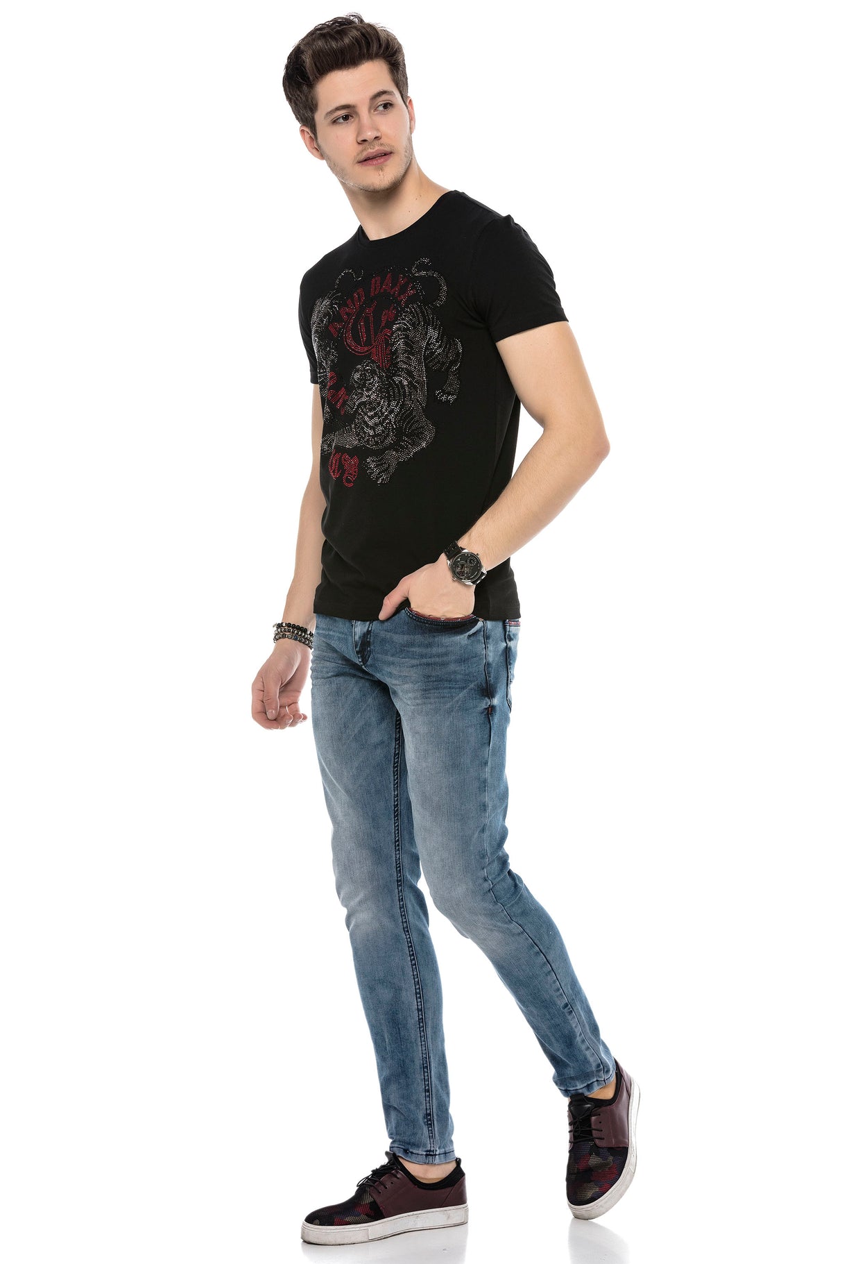 CD569 Jeans Slim para Hombre
