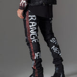 CD571 Herren Straight Fit-Jeans mit coolen Schriftzügen