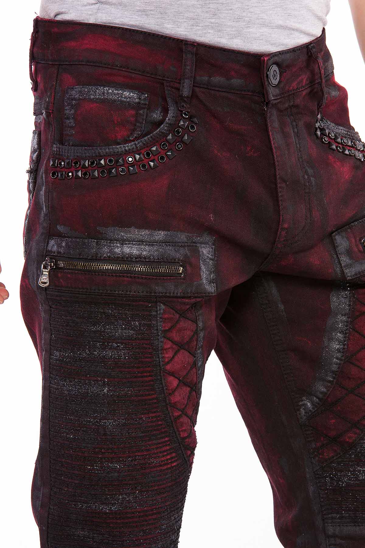 CD581 Jeans cómodos para hombres en el corte de ajuste regular