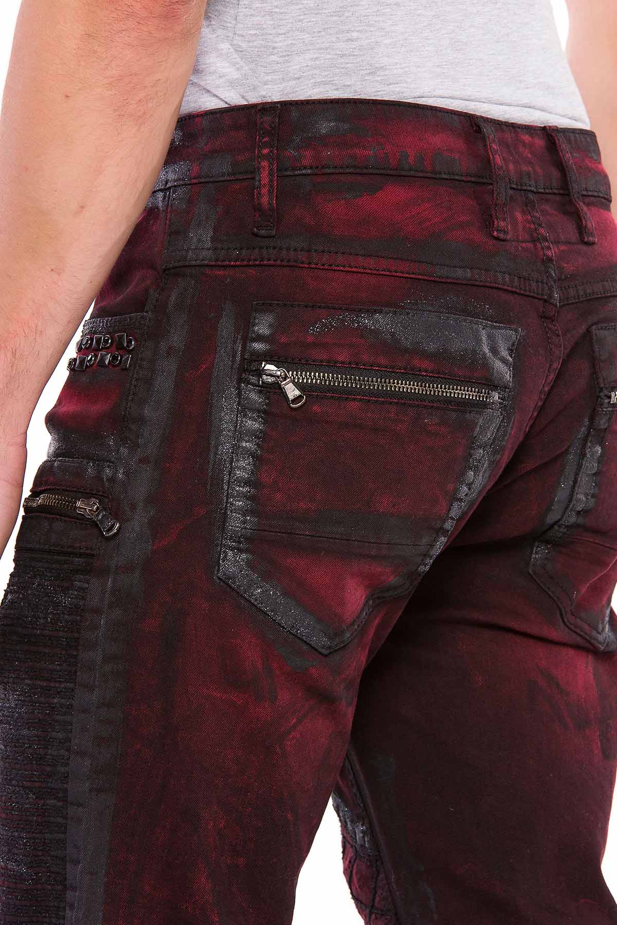 CD581 Jeans cómodos para hombres en el corte de ajuste regular