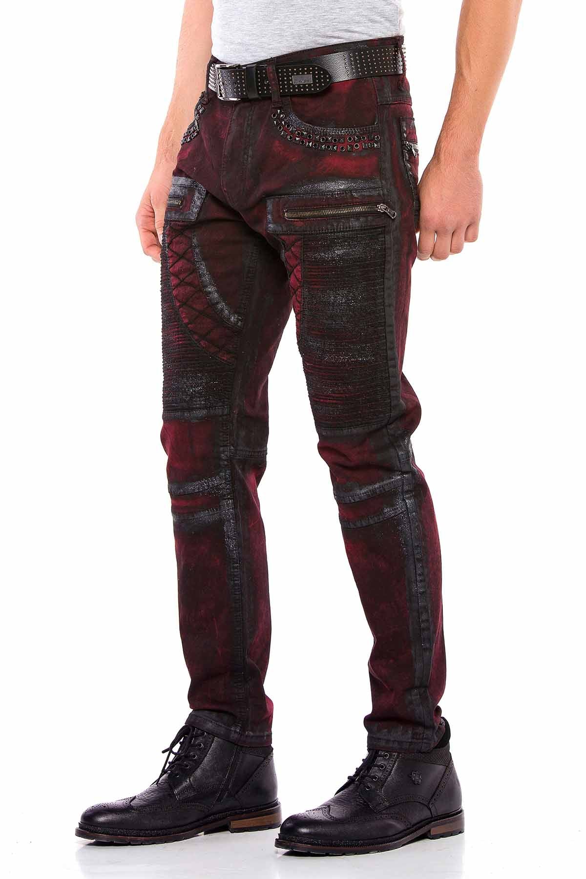 CD581 Jeans cómodos para hombres en el corte de ajuste regular