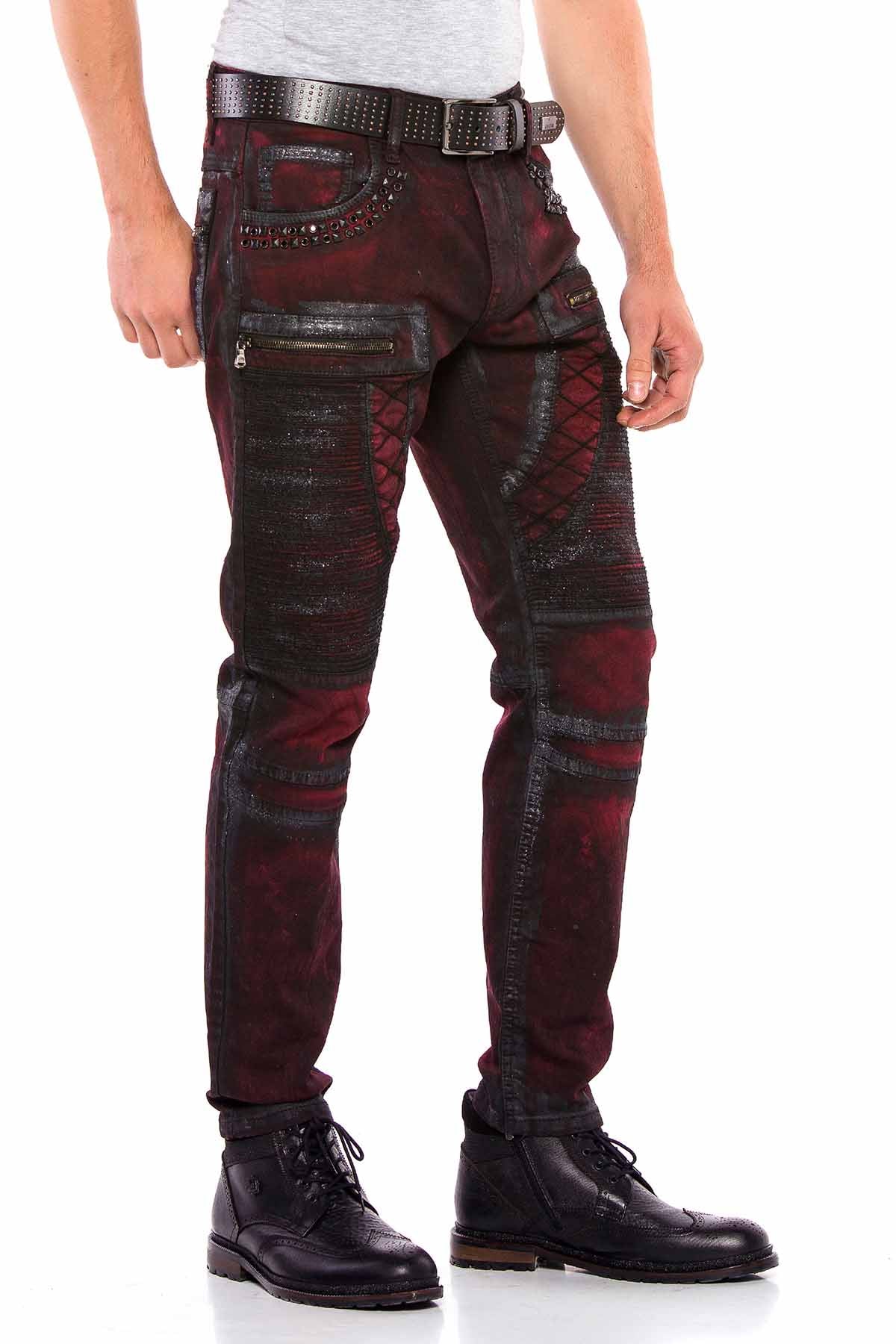 CD581 Jeans cómodos para hombres en el corte de ajuste regular