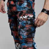 CD587 Jeans confortable pour hommes avec détails d'éclaboussures de peinture