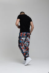 CD587 Jeans cómodos para hombres con detalles de salpicaduras de color