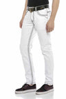 CD601 Jeans cómodos para hombres con puntadas de contraste llamativas