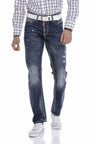CD606 Herren bequeme Jeans mit stylischen Used-Elementen