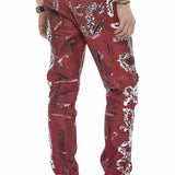 CD608 Jeans tubulaires pour hommes avec revêtement de couleur