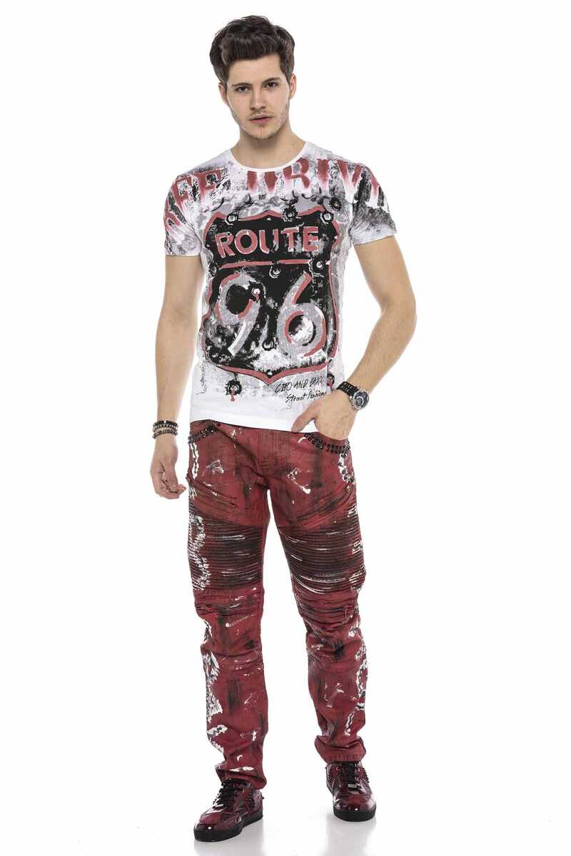 CD608 Skinny Heren Jeans met Kleurcoating