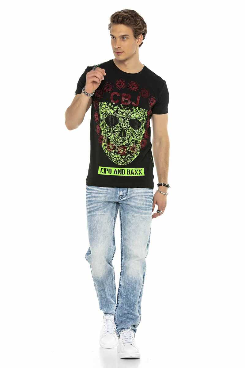 CD616 Jeans confortable pour hommes avec poches arrières décorées