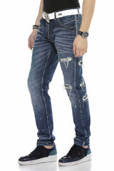 CD627 Men's Jeans in trendy with stylish Cut-Outs