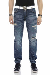 CD627 Men's Jeans in trendy with stylish Cut-Outs