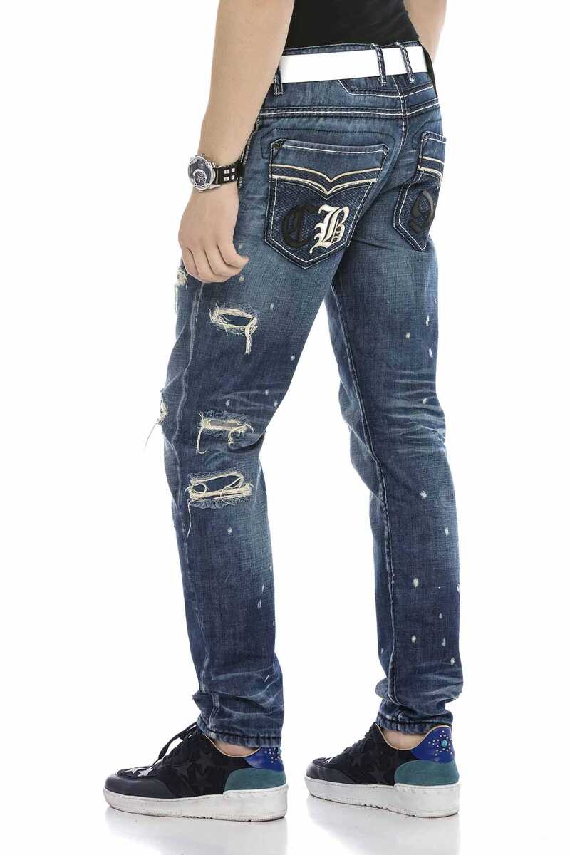 CD627 Men's Jeans in trendy with stylish Cut-Outs