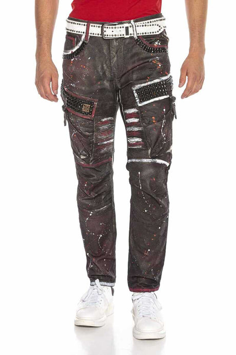 CD636 jeans confortables pour hommes au look extravagant