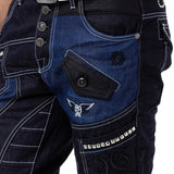 CD639 Jeans droit pour hommes au design stylé