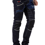 CD639 Jeans droit pour hommes au design stylé
