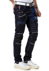 CD639 Men Straight Fit Jeans en diseño elegante