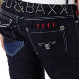 CD639 Jeans droit pour hommes au design stylé