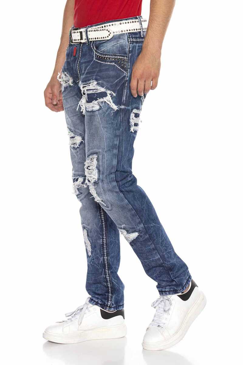 CD644 Los cómodos jeans de los hombres en la mirada destruida de moda