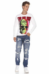 CD644 Los cómodos jeans de los hombres en la mirada destruida de moda
