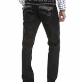 CD663 Jeans confortables pour hommes avec rivets à la mode