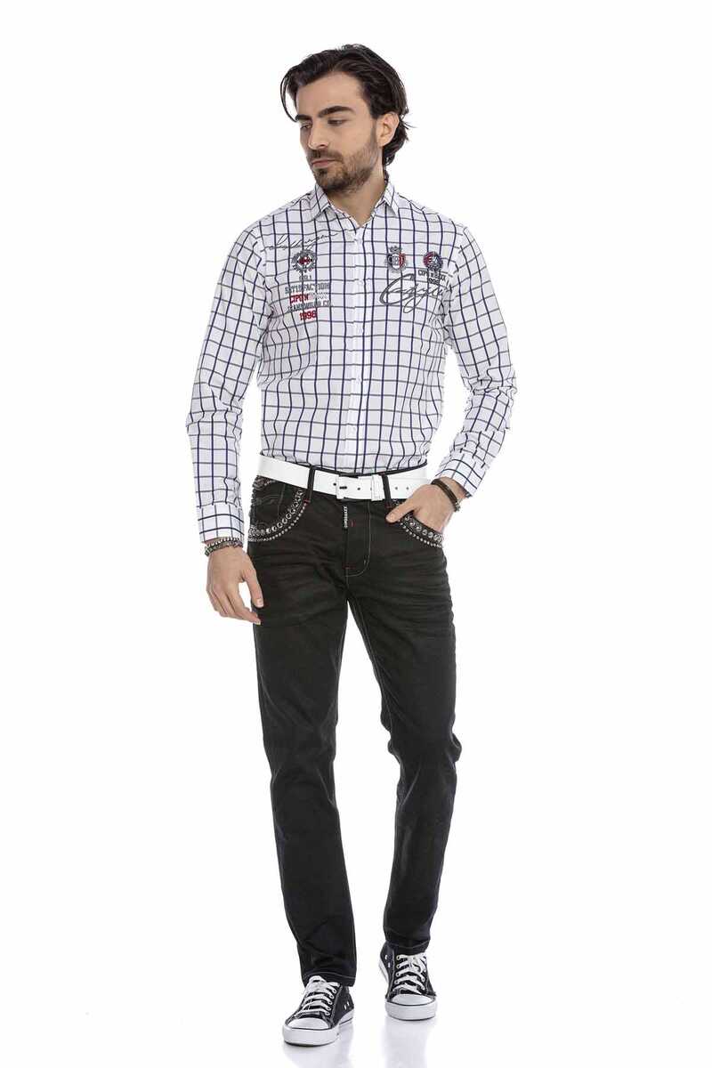 CD663 Jeans confortables pour hommes avec rivets à la mode