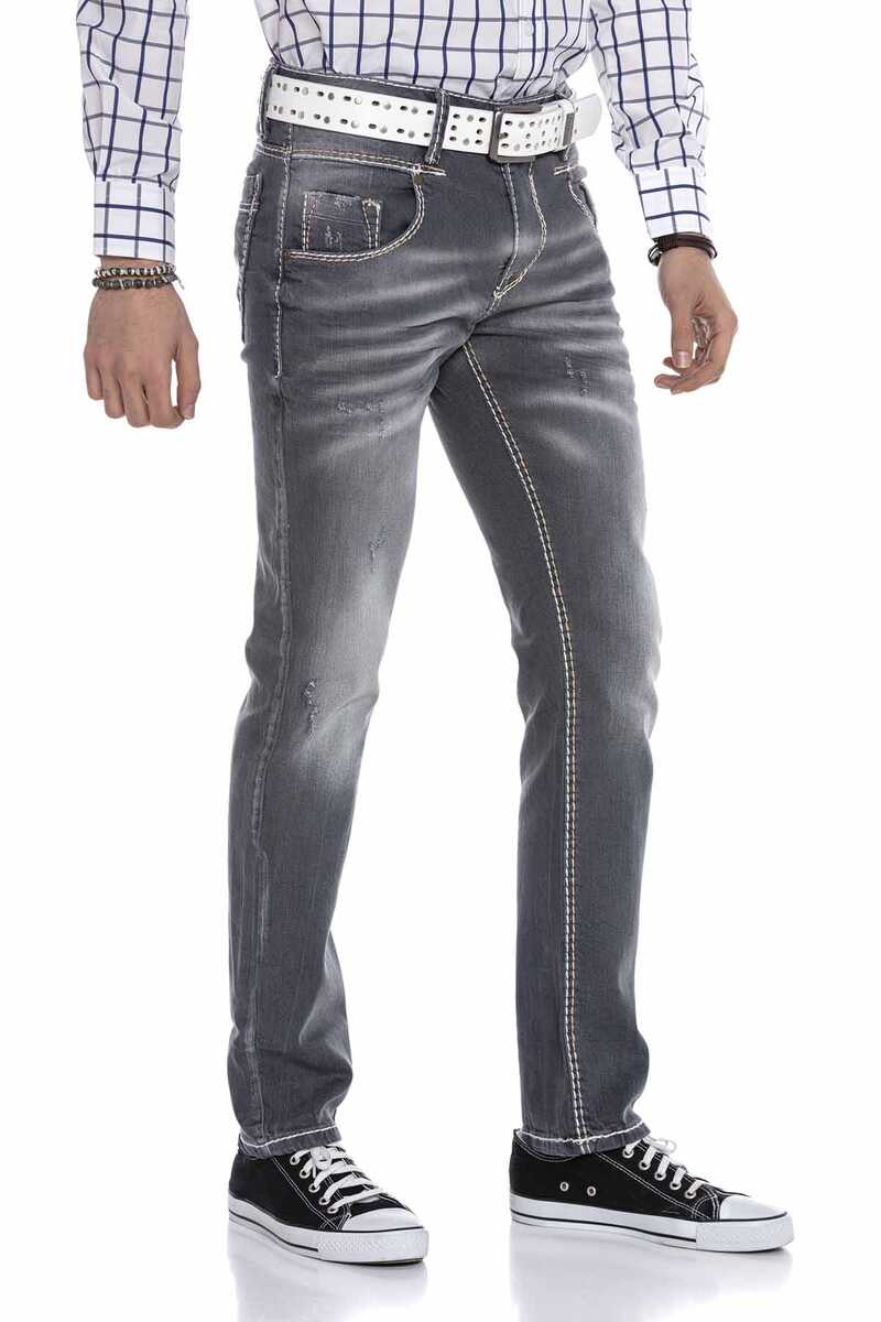 CD668 Jeans cómodos para hombres en un corte moderno y recto