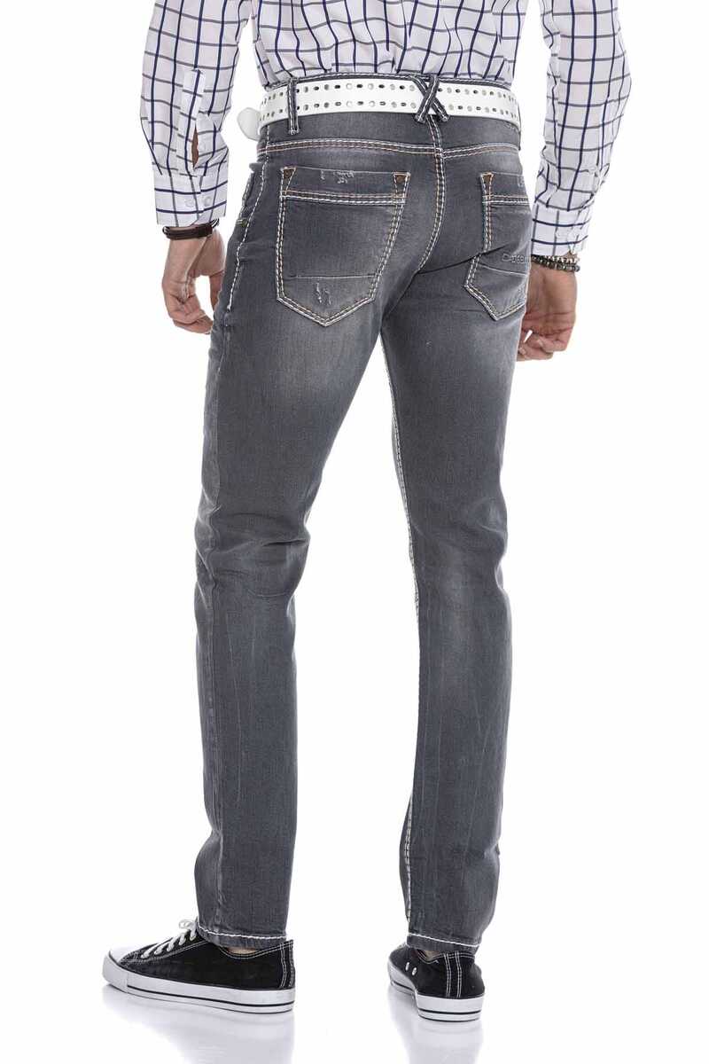 CD668 Jeans cómodos para hombres en un corte moderno y recto