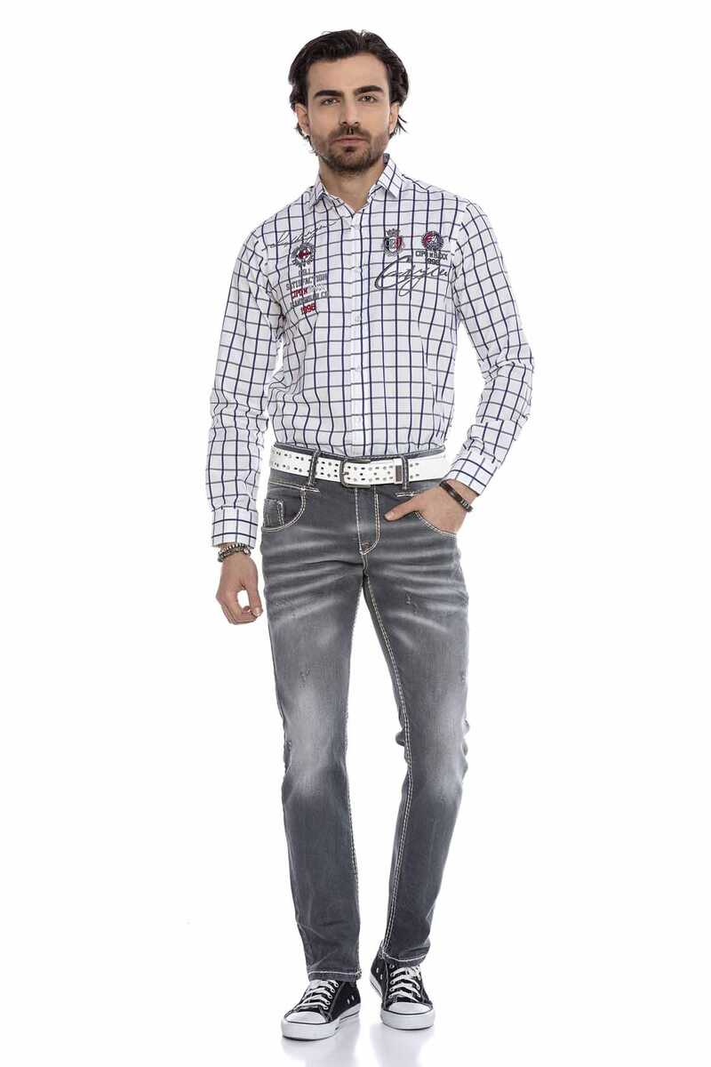 CD668 Jeans cómodos para hombres en un corte moderno y recto