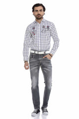 CD668 Jeans cómodos para hombres en un corte moderno y recto