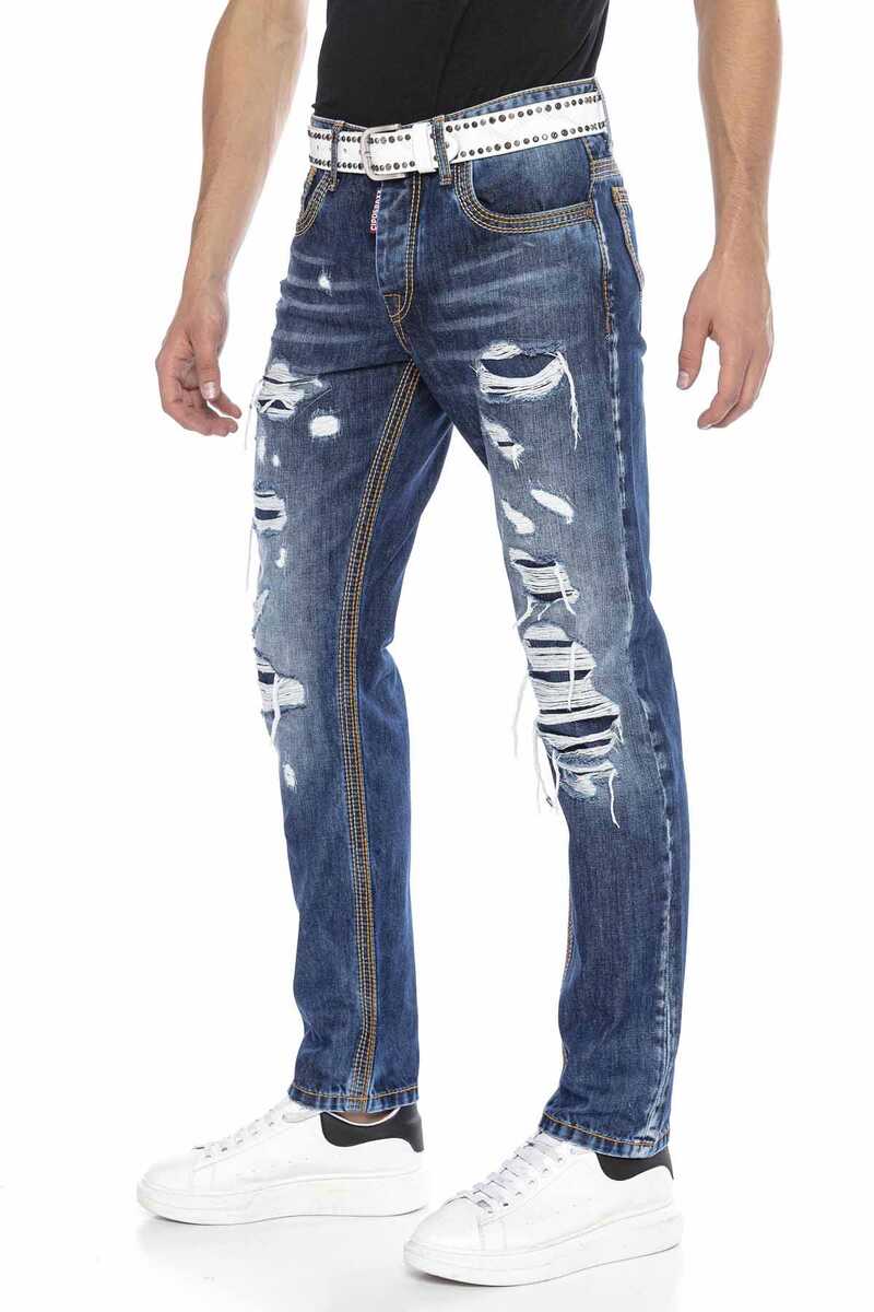 CD670 men torn leisure jeans with trendy details