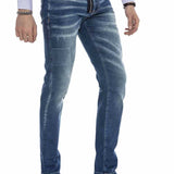 CD673 Herren bequeme Jeans mit trendigen Used-Elementen