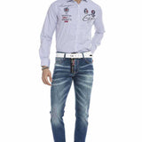 CD673 Herren bequeme Jeans mit trendigen Used-Elementen