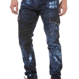 CD677 Jeans droit pour hommes avec un lavage remarquable
