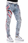 CD684 jeans confortables pour hommes avec design peint à la main